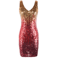 thumbnail image 4 of PrettyGuide Women's Sequin Cocktail Dress V Neck Bodycon Glitter Party Dress, 4 of 7