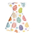 thumbnail image 7 of NAISIBABY Casual Dresses for Girls, Ruffles Sleeve Crewneck Summer Flowy Kids Easter Sundress White Size 6, 7 of 7