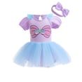 thumbnail image 2 of QEFJNO 3-18M Baby Girl Princess Dress Up Clothes Romper Dress + Headband Set Halloween Christmas Birthday Party, 2 of 8