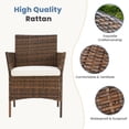 thumbnail image 2 of CONCETTA Patio Wicker Chair 4-Piece Set with Table Patio Furniture Living Room Set, Wicker Material, Brown, 2 of 6