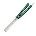 thumbnail image 1 of YOPTOP Foldable Comb Practice Training Butterfly Knife Hairdressing Tool (Green),green, 1 of 8