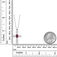 thumbnail image 6 of Gem Stone King 925 Sterling Silver White Moissanite and Ruby Red Mystic Topaz Cross Pendant Necklace for Women | 3.00 Cttw | Gemstone Birthstone | Oval 6X4MM | With 18 inch Chain, 6 of 6