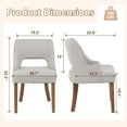 thumbnail image 4 of ClinQ Dining Chair,Morden Wood Leg Upholstered Kitchen Chair Set of 4, Linen-Walnut Leg, 4 of 6