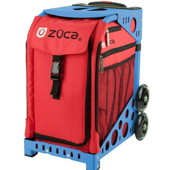 Zuca Chili Insert Bag & Blue Frame with Flashing Wheels