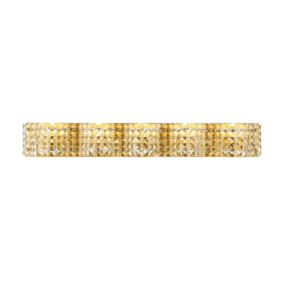 Ollie 5 light Brass and Clear Crystals wall sconce