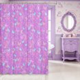 thumbnail image 2 of Manfei Cartoon Unicorn Shower Curtain 72Wx78L,Cute Butterflies Bath Curtain, 2 of 6