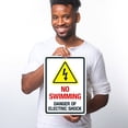 thumbnail image 2 of No Swimming Danger Of Electric Shock Sign,, 2 of 8