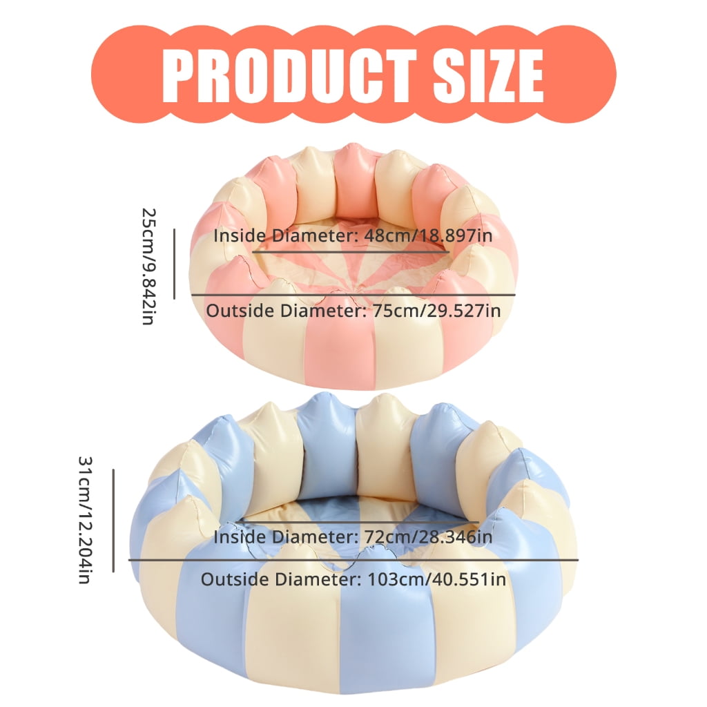 NEXAVKPR Inflatable Pools Kids Swimming Pool for Indoor or Outdoor, Inflatable Bathtub with Inflatable Soft Floor, Ball Pit Pool