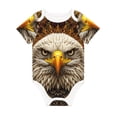 Picia Vintage Pattern Bald Eagle for unisexbaby Shortsleeve Bodysuit