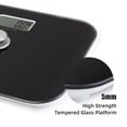 thumbnail image 7 of Digital Bathroom Scale with Tape, Battery-Free Tech, Highly Accurate Body Weighing Scale, Press-on and Auto-Off, Easy-to-Read LCD Display, Wide Platform with Precision sensors, 397lbs Black, 7 of 7