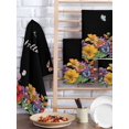 thumbnail image 2 of Spring Flowers Kitchen Dish Towels for Drying Dishes Set of 2, Watercolor Country Colorful Floral Black Waffle Weave Microfiber Hand Tea Bathroom Towels Quick Dry & Absorbent Towel 15.7x23.6, 2 of 7