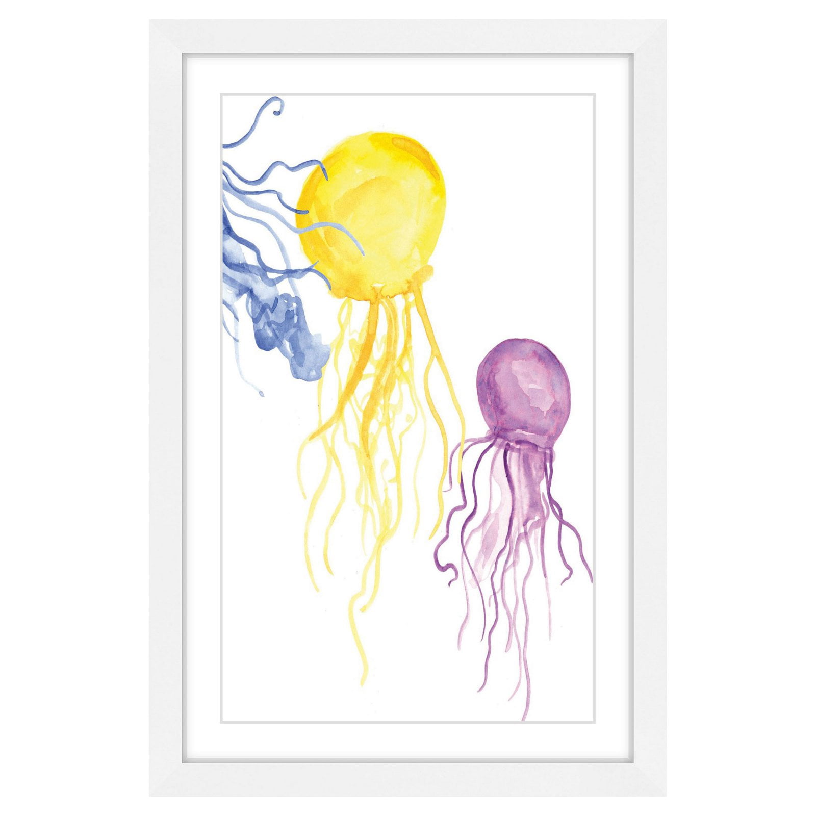 Marmont Hill "Jellyfish 2" by Diana Alcala Framed Painting Print