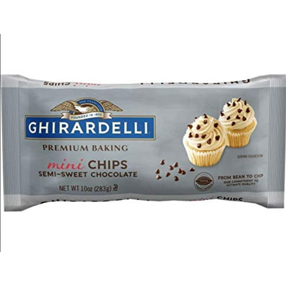 Ghirardelli Mini Semi-Sweet Chocolate Premium Baking Chips, 10 Oz, 12Count Mini Chips Semi Sweet Chocolate