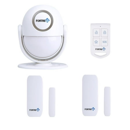 Fortress Security Guardian: All-In-One Motion Activated Alarm Host- DIY Security Alarm or Doorbell with 2 Door & Window Contacts- Ideal for Businesses and