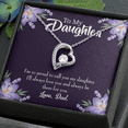 thumbnail image 2 of To My Daughter Proud Dad Forever Necklace w Message Card, 2 of 20