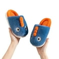 thumbnail image 4 of XIMIN Kids Baby Boys Girls Cute Dinosaur Cozy Plush Slippers Non Slip Cotton Knit Indoors House Bedroom Shoes Fall Winter Warm Furry Shoes, 4 of 9