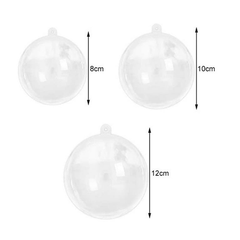 5Pcs Christmas Tree Hanging Decorations Ball Clear Plastic Round Ball  Fillable Ornaments Party Wedding Xmas Decor 4/5/6/7cm - AliExpress