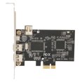 thumbnail image 2 of FireWire Adapter Card, PCIE X1 To IEEE 1394A Riser Card Adapter Full Duplex Channel 3 External 1394A Ports Firewire Riser Card For DV Camcorders, 2 of 8