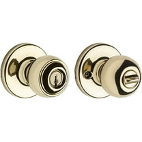 Kwikset 400P 3 CP Polo Entry Knob, Polished Brass