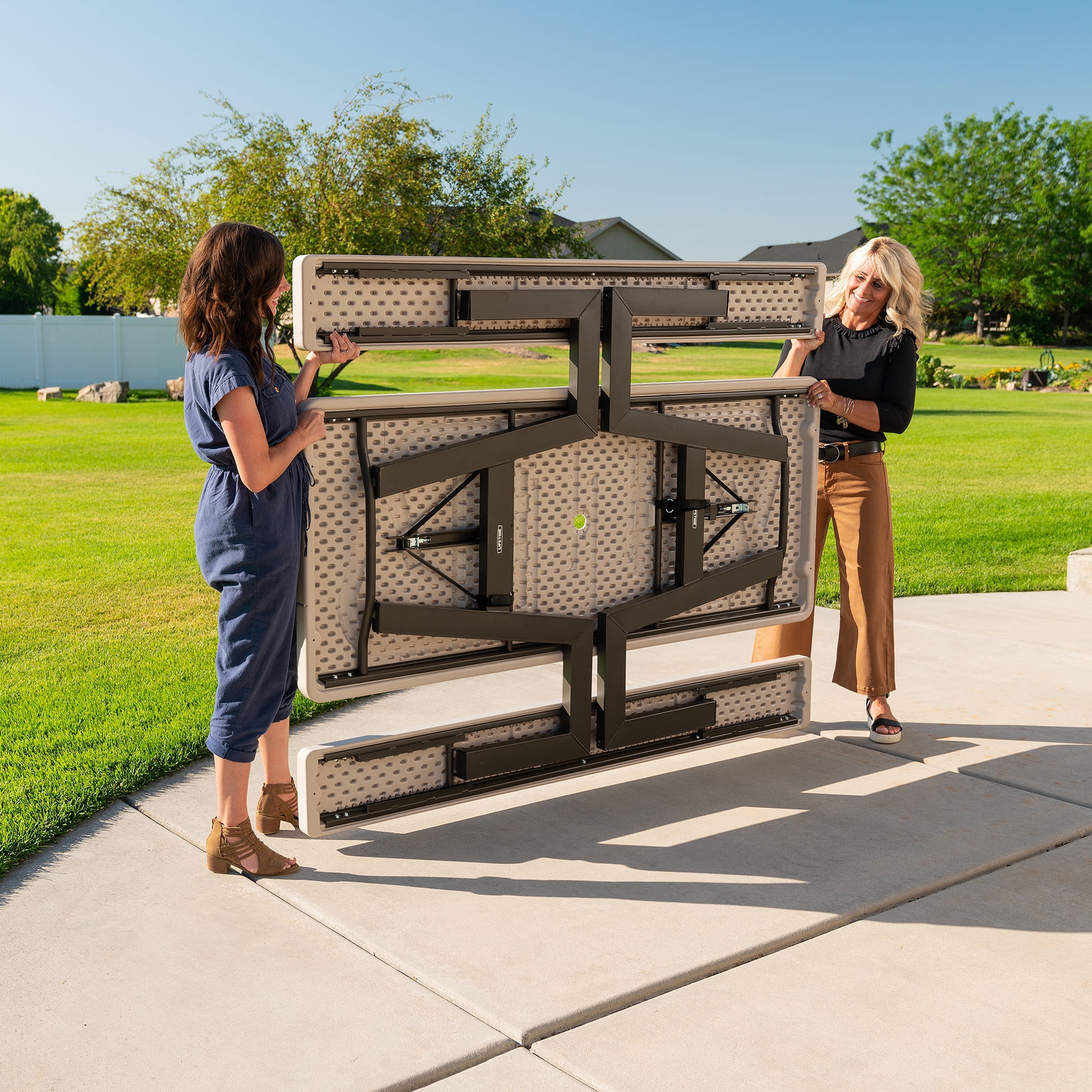 Lifetime 6-Foot W-Frame Desert Sand - HDPE Folding Picnic Table (60364)