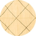 thumbnail image 1 of Ahgly Company Indoor Round Oriental Brown Modern Area Rugs, 4' Round, 1 of 4