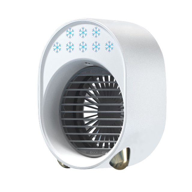 Ventilador Ventilador de refrigeración por agua USB de 3 W con luz LED Enfriador de verano Herramienta de refrigeración de escritorio para oficina en el hogar, color blanco Inevent HA005471-01