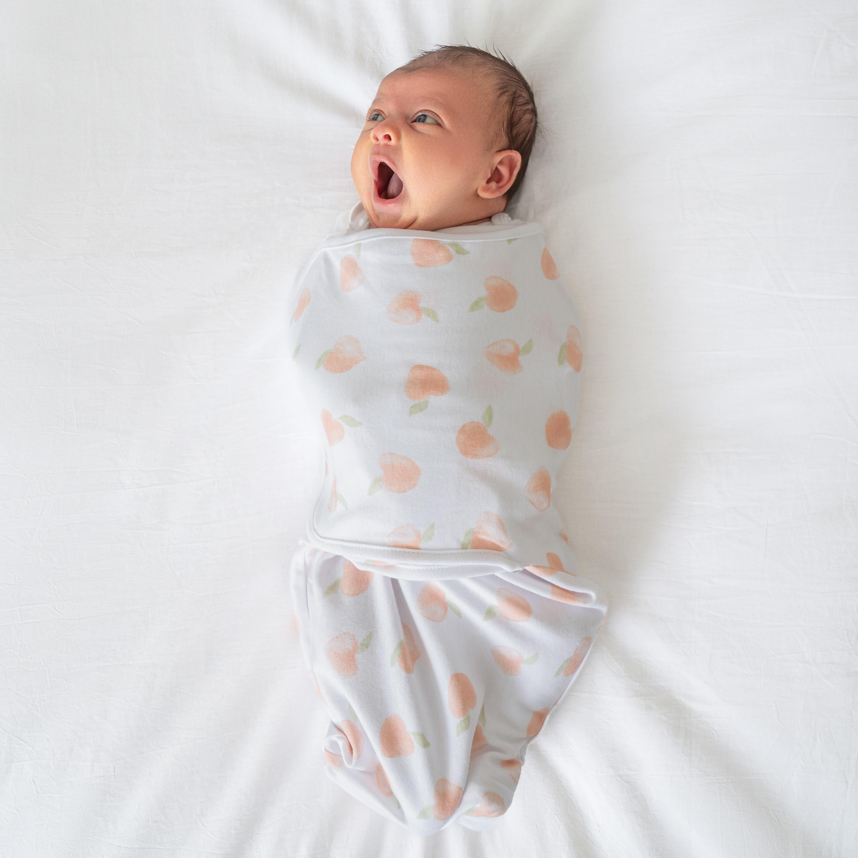 aden + anais Essentials No Zip Wrap Swaddles, Garden Floral, Pink, Girls, Newborn, 0-3 Months, 3-Pack