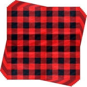 60-Sheet Bulk Christmas Tissue Paper, 20x20 Inch Red Buffalo Plaid, Gift Wrapping Checkered Gingham