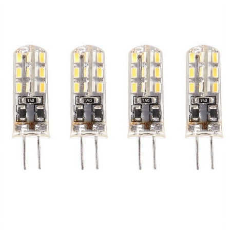 4X G4 LED Spot Light Bulb Lamp 1.5W 24 SMD 3014 Warm White 12V DC