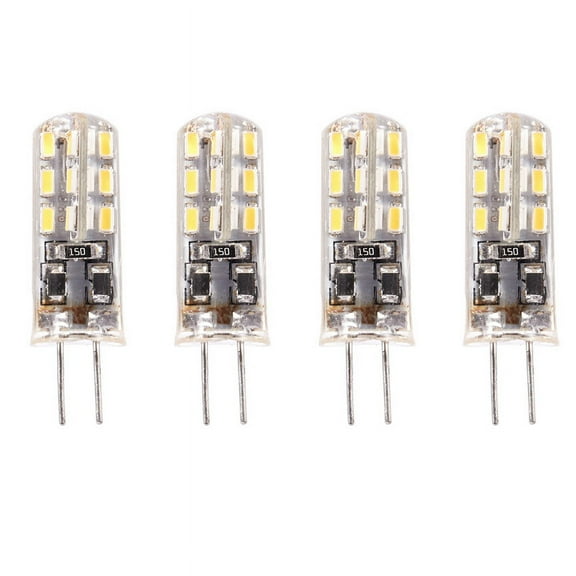 4X G4 LED Spot Light Bulb Lamp 1.5W 24 SMD 3014 Warm White 12V DC