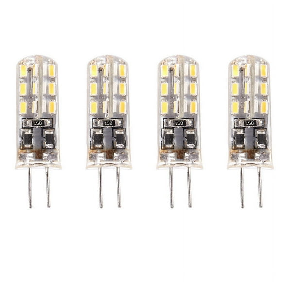 4X G4 LED Spot Light Bulb Lamp 1.5W 24 SMD 3014 Warm White 12V DC