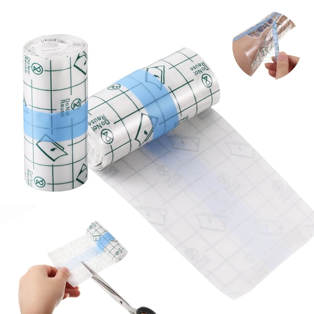 Soidarity 2 piezas de vendaje impermeable de 2m x 7cm, película de reparación de un solo uso, vendaje, pegatina autoadhesiva transpirable, Accesorios para máquinas de ejercicios