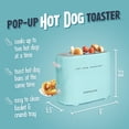 thumbnail image 2 of Nostalgia Pop-Up 2 tostador de perros calientes y bollos con mini pinzas, funciona con pollo, pavo, enlaces vegetales, salchichas y mocosos, 2 of 5