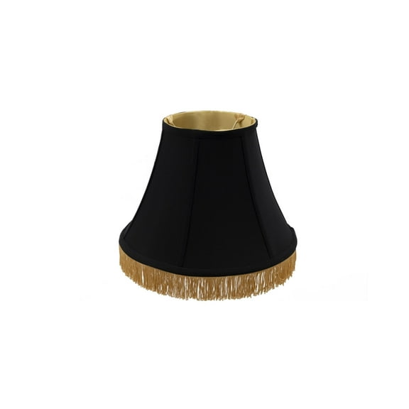 Shantung Silk 12 Inch Bell Uno Lamp Shade with Fringe