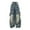 Blue, variant on Ruyang Girls Baggy Cargo Jeans Teens Wide Leg Elastic High Waist Jeans Cute Trendy Multi Pockets Denim Pants Kids Y2K Trousers
