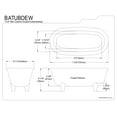 thumbnail image 4 of Aqua Eden BATUBSRW Savon Superfins 8" Double Ended Clawfoot Tub Decorative Soap Dish, 4 of 4