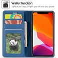 thumbnail image 3 of Premium PU Leather Flip Folio Case for iPhone 11, Protective Case with Kickstand Card Slot Holder Hidden Magnetic Closure Shockproof Wallet Cover for iPhone 11 6.1 inch - Blue, 3 of 7