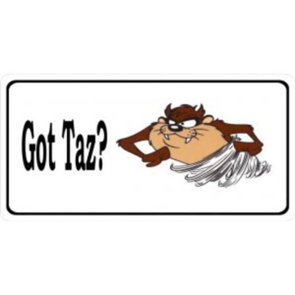 Got Taz Photo License Plate