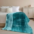 thumbnail image 2 of Throw Blanket for Couch Oil Painting Soft Fleece Flannel Blankets Cozy Lightweight Blanket for Home Sofa Living Room Oil Painting Teal Bed Throws 50" x 60", 2 of 9