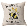 thumbnail image 2 of SZTXJ Autumn Cushion Covers 18" x 18" Set of 4 Outdoor Decor Pillow Case Autumn Farmhouse Bee Gnome Linen Cushion Cover for Thanksgiving, Sofa and Hom, 2 of 5