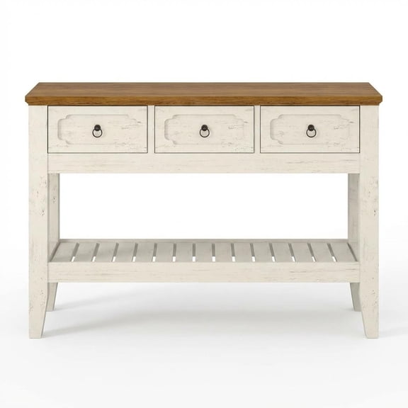 Sleek Modern Console Table with 3 Drawers – Elegant Storage Solution for Your Home
