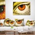 thumbnail image 4 of Designart Eye with Orange Pupil - Contemporary Painting Throw Pillow - 16x16, 4 of 5