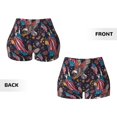 thumbnail image 5 of Picia United States Of America Printed Workout Shorts for Women Seamless Scrunch Butt Lifting High Waisted Yoga Gym Booty Running Moisture-wicking Short Pants-Medium, 5 of 9