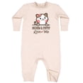 thumbnail image 2 of Inktastic Meemaw and Pop Pop Cat Grandchild Baby Fleece Romper, 2 of 4