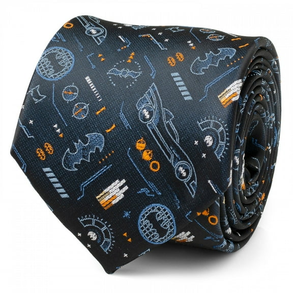 DC Batman Batmobile Black Men's Tie