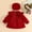 Red, variant on IVEYRTF Girls Cape and Beret Two Piece Set Cute Single Breasted Coat Sweet for Home Party Long Sleeve Jacket Warm Outerwear Fashionable Childrens Solid Color Shawl Collar(Red,2-3 Years)