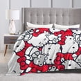 thumbnail image 5 of Hello Kitty Blanket, Super Soft Throw Blanket, Cozy Flannel Blankets For Boys Girls, Warm Blankets For Couch Sofa Bed, 50"X40", 5 of 9