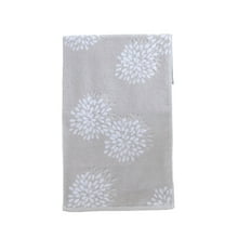 Hand Towels Hydrangea Floral Pattern Cotton Absorbent Soft Decorative Towel for Bathroom 13.8 x 29.5 Inch (Grey)