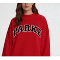 thumbnail image 3 of PARKE Sweatshirt Featuring an embroidered lettering and high-neck design, suitable for both men and women. Crafted from pure cotton, it offers a loose, 3 of 5