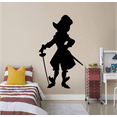 thumbnail image 3 of Peter Pan Disney Movie Character Captain Hook Silhouette Disney Vinyl Wall Art Sticker Wall Decal Decoration For Home Room Wall Boys Girls Room Playroom Wall Décor Décor Design Size (10x4 inch), 3 of 3